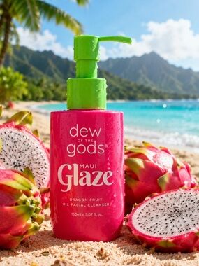 Dew of the Gods Maui Glaze Dragon Fruit Oil Facial Cleanser - BNIB